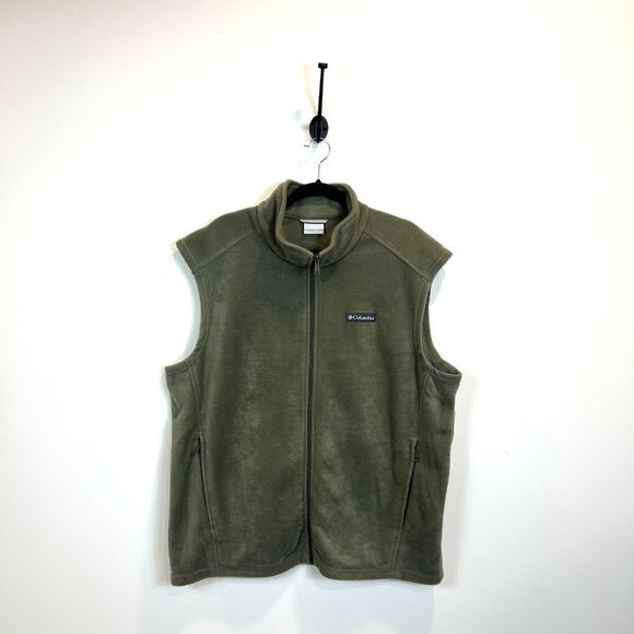 Columbia Mens Granite Mountain Full Zip Fleece Vest Brown XM1024 Size XL - Picture 1 of 9